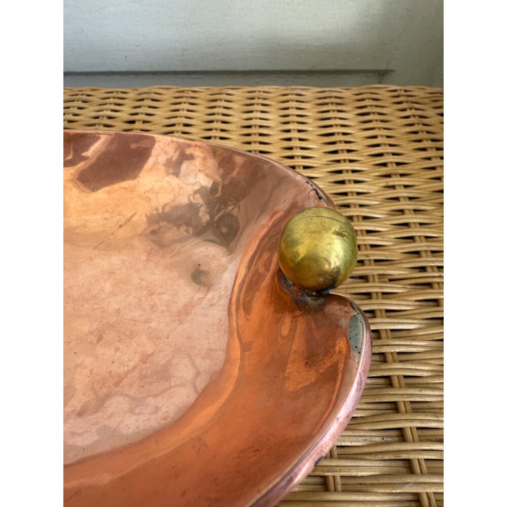 Vintage MCM Copper Footed Fish Shaped Serving Bowl Tray - Picture 5 of 15